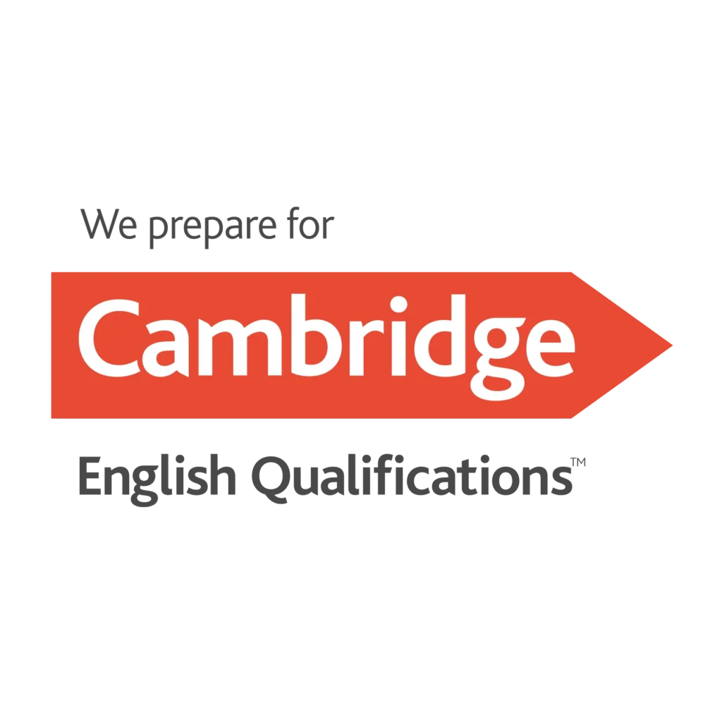 Placa oficial de Centro de Preparación Cambridge English.