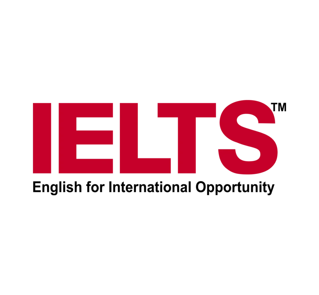 Estudiante preparándose para el examen IELTS con material oficial.